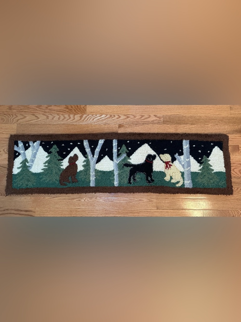 Chandler 4 Corners Laura Megroz Dog mural Hooked Wool Rug - Picture 9 of 11